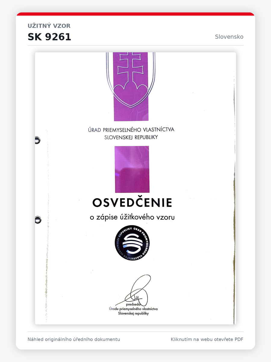 Užitný vzor č. 9261